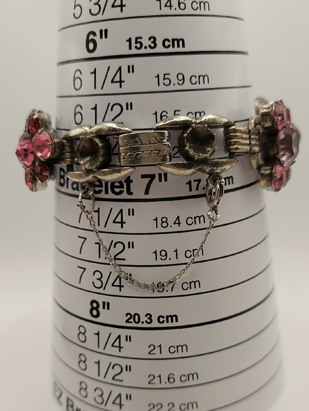 DeLizza & Elster JULIANA Pinks & Reds Crystal Cluster Bracelet - Women Jewelry - Picture 3 of 11